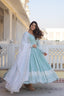 Stunning Sky Blue Color Georgette Anarkali Gown