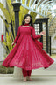 Blissful Maroon Color Faux Georgette Fabric Anarkali Suit Set Set