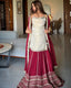 White With Maroon Wedding Wear Lehenga Choli