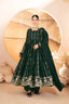 Exclusive Embroidery Work Green Color Gown