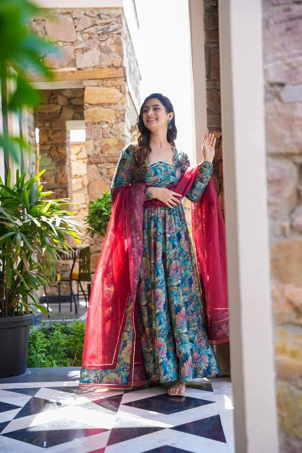Premium Muslin Fabric Anarkali Suit TD-6030