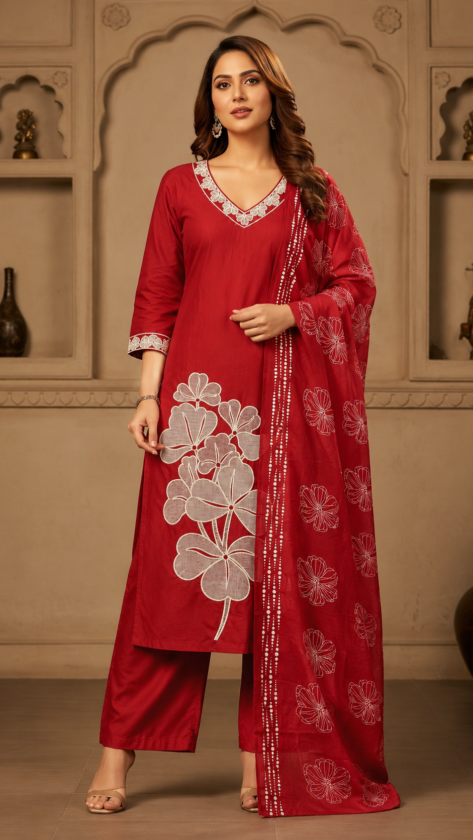 Festive Wear Thread Work Suit Set Secondary image
