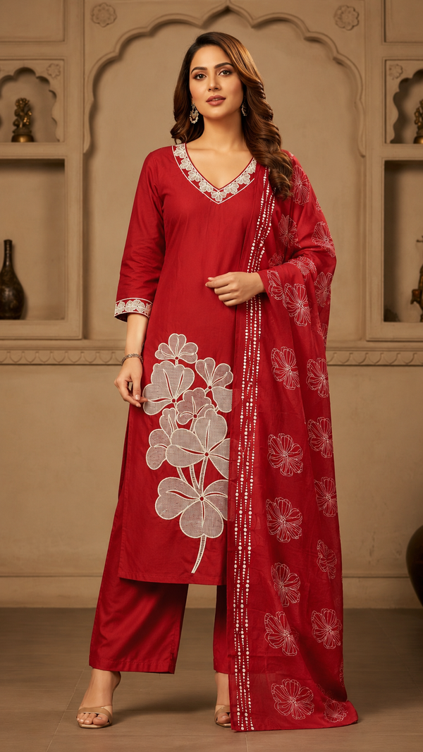 Festive Wear Thread Work Suit Set