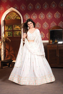 Black Embroidered Anarkali Suit Set Front View