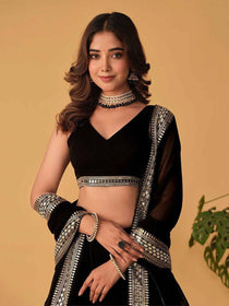 Black Sequin Embroidered Lehenga Choli