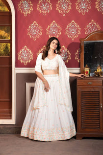 Black Anarkali Thread and Sequin Embroidery Detail