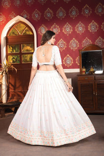 Black Chinon Silk Anarkali Suit Set Side View
