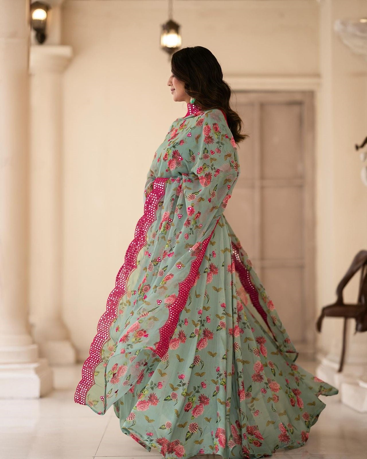 Demanding Sinon Fabric Readymade Gown Suit