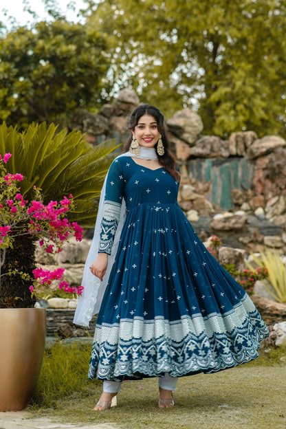 Beautiful  Faux Georgette Premium Quality Anarkali Suit TD-6018