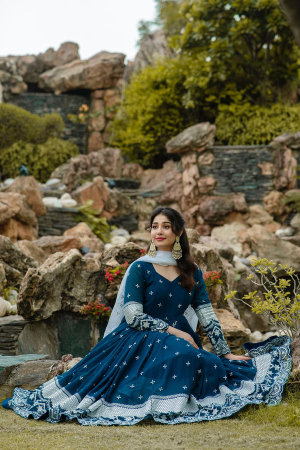 Beautiful  Faux Georgette Premium Quality Anarkali Suit