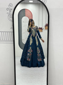Navy blue Color Embroidered Designer Lehenga Set