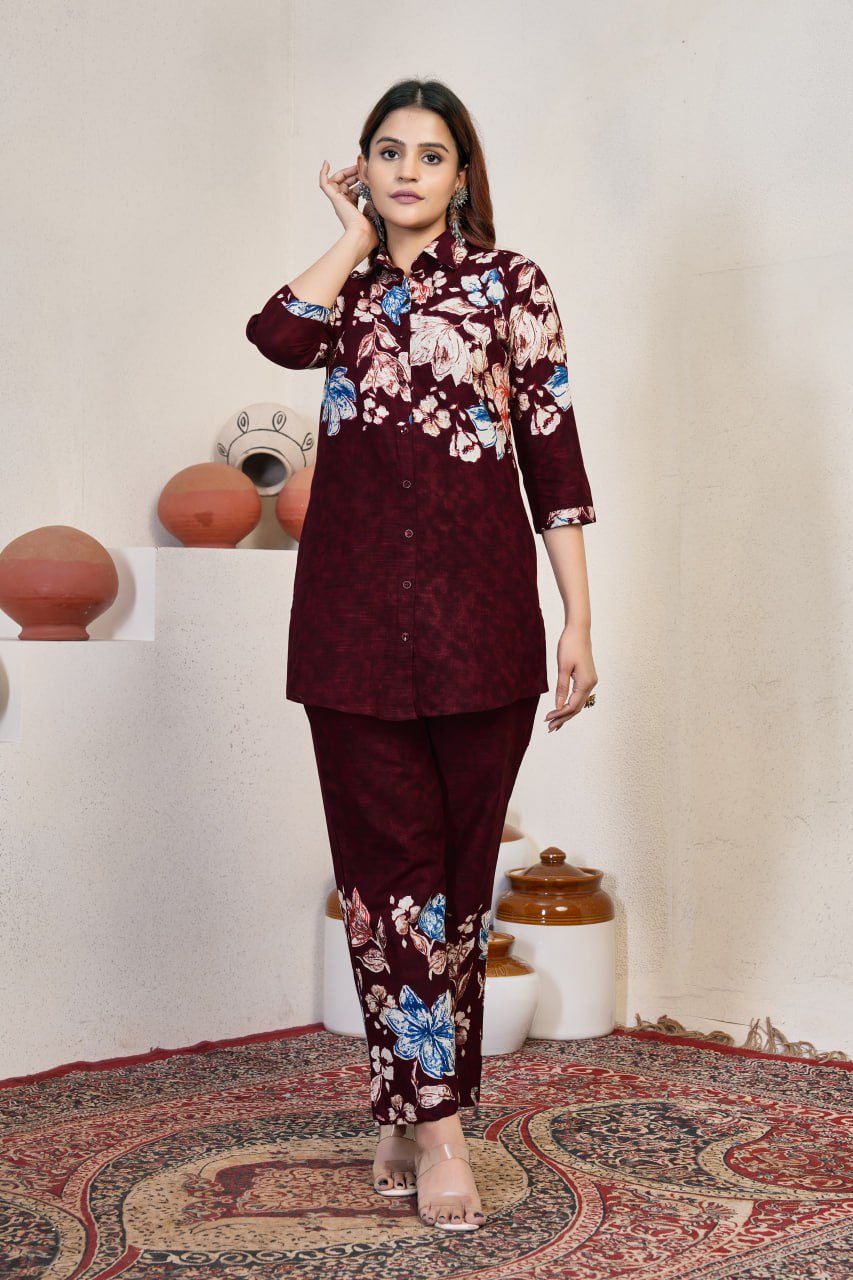 Designer Festive Co-Ord Set in Pure Cotton