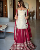 White Premium Embroidered Lehenga Set