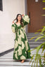 Trendy Digital Print Green Color Gown