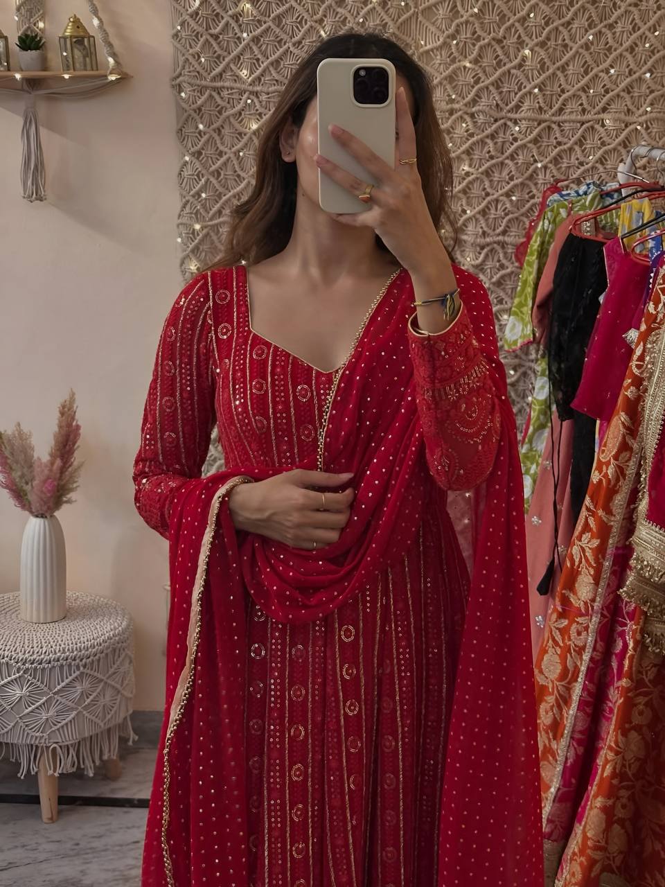 Marvelous Multi Thread Zari Work Anarkali Suit