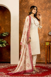 Parrot Green Marina Silk Embroidered Kurta Set