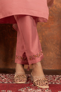 Parrot Green Marina Silk Embroidered Kurta Set