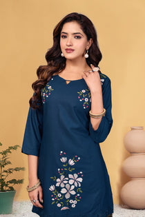 Green Heavy Viscose Rayon Embroidered Co-Ord Set