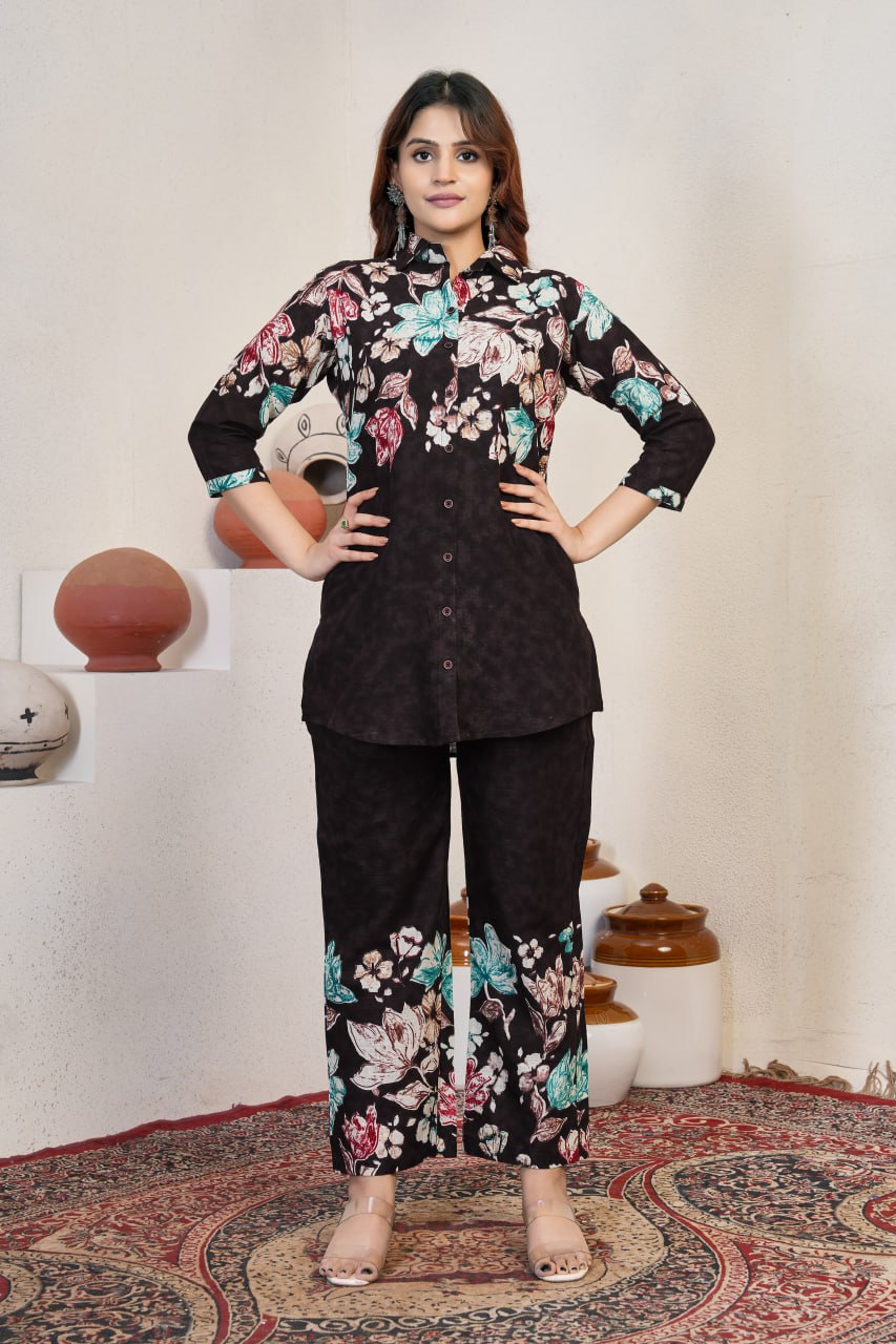 Designer Festive Co-Ord Set in Pure Cotton Main image
