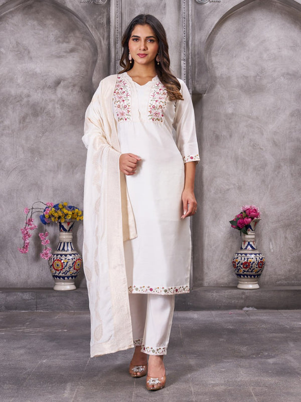 Gorgeous Kurti Set with Jacquard Dupatta