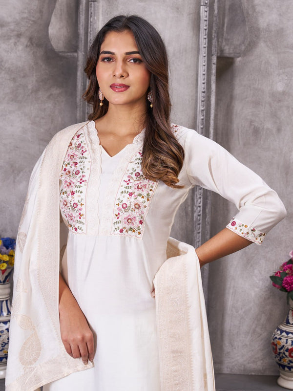 Gorgeous Kurti Set with Jacquard Dupatta