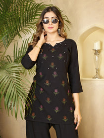 Elegant Multi Embroidered Rayon Co-Ord Set