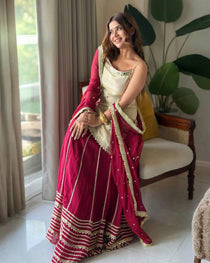 White Premium Embroidered Lehenga Set