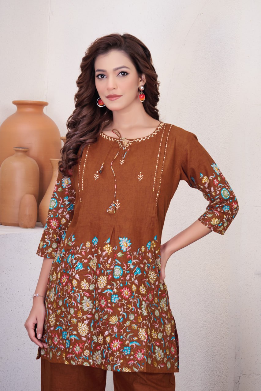 Designer Festive Co-Ord Set in Pure Cotton