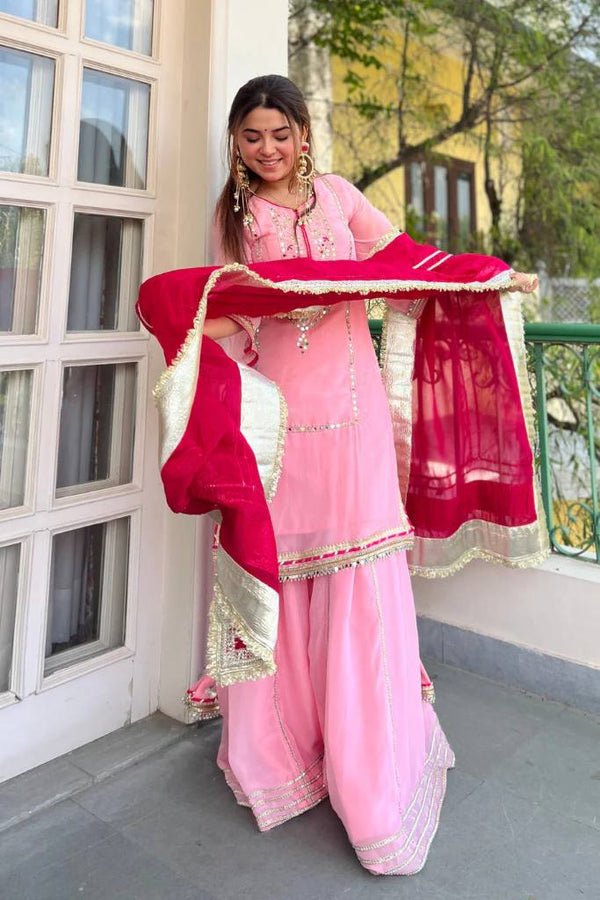 Designer Heavy Work Sharara Suit Set