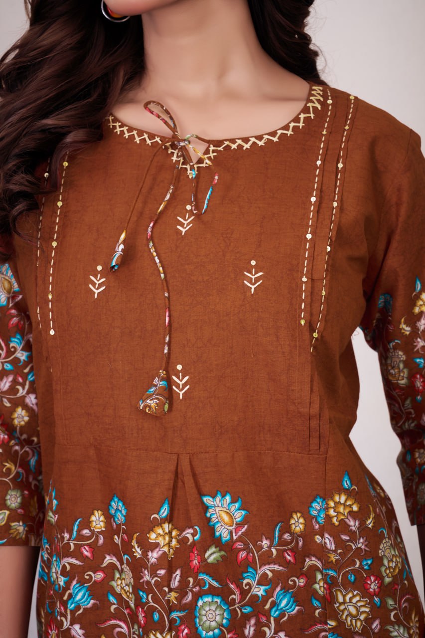 Designer Festive Co-Ord Set in Pure Cotton