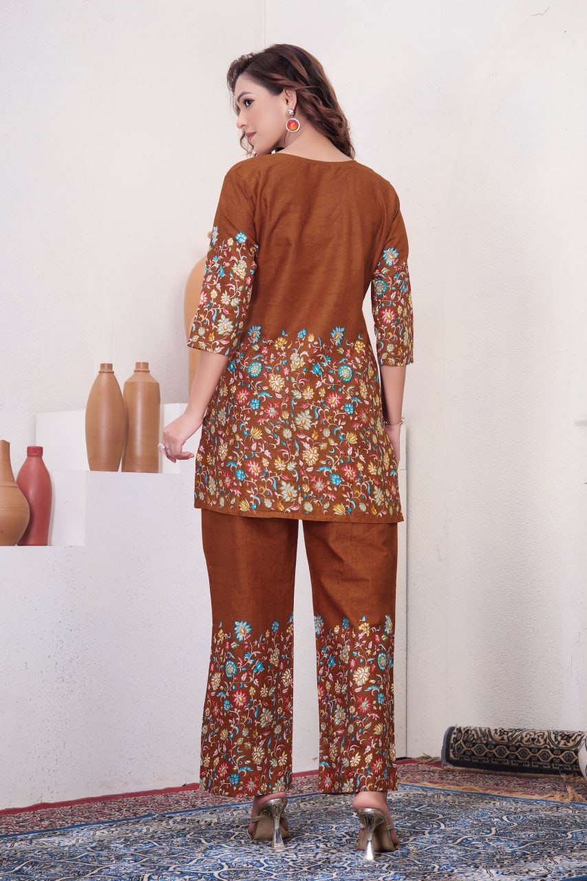 Designer Festive Co-Ord Set in Pure Cotton
