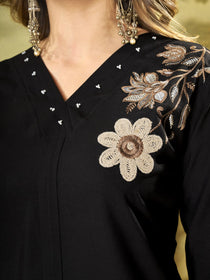 Embroidered Rayon Co-Ord Set